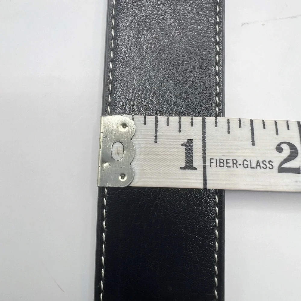 Swiss Gear Reversible Leather Belt XXL Black Brown Contrast Stitching